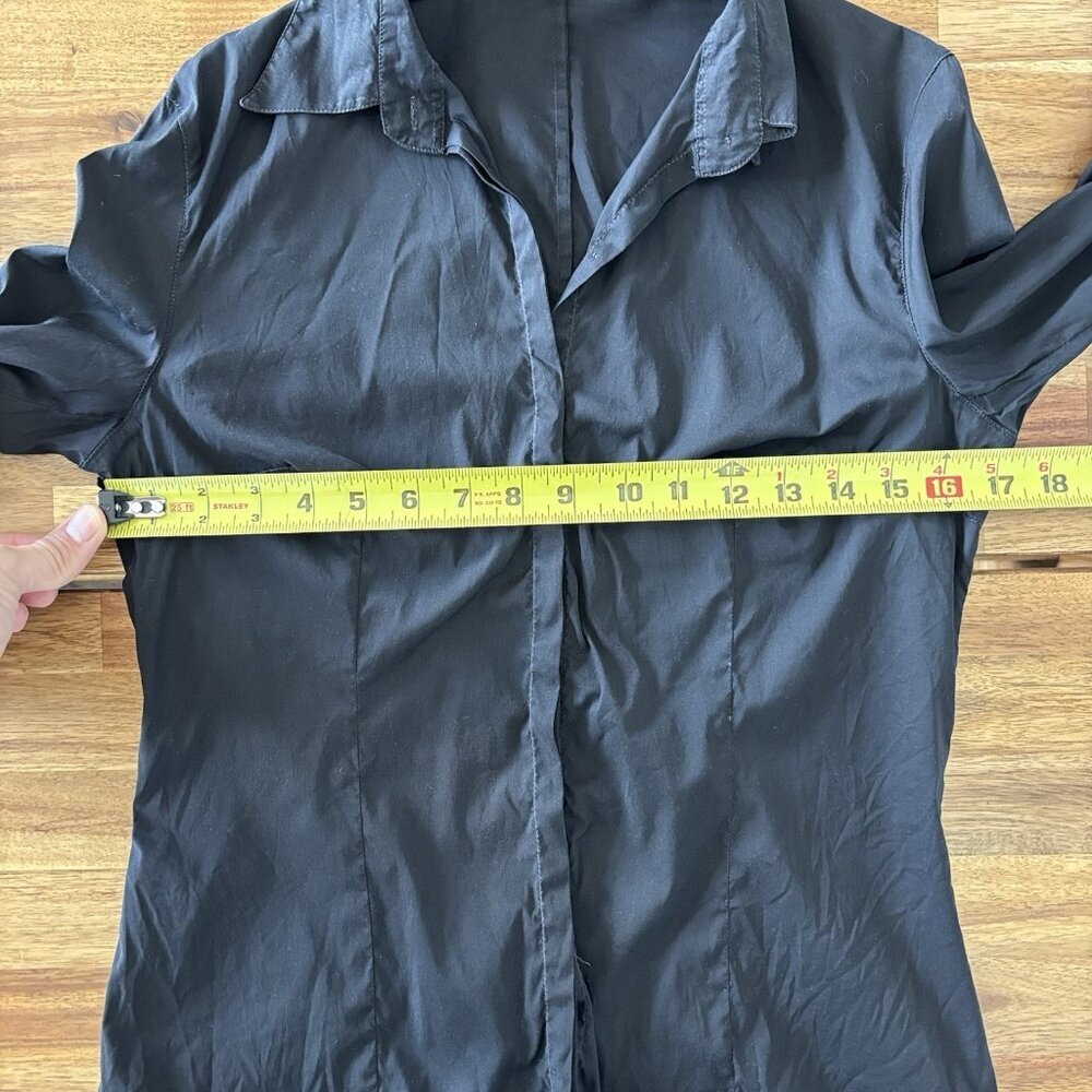 Massimo Dutti Womens Black Shirt‎ Size 44/34 Minimalist Professional Office - Picture 14 of 15